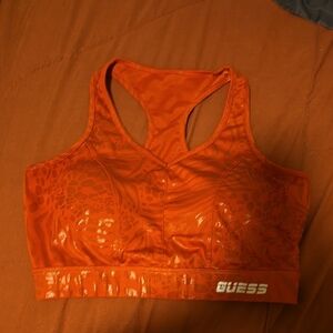 Guess Shiny Orange Sports Bra